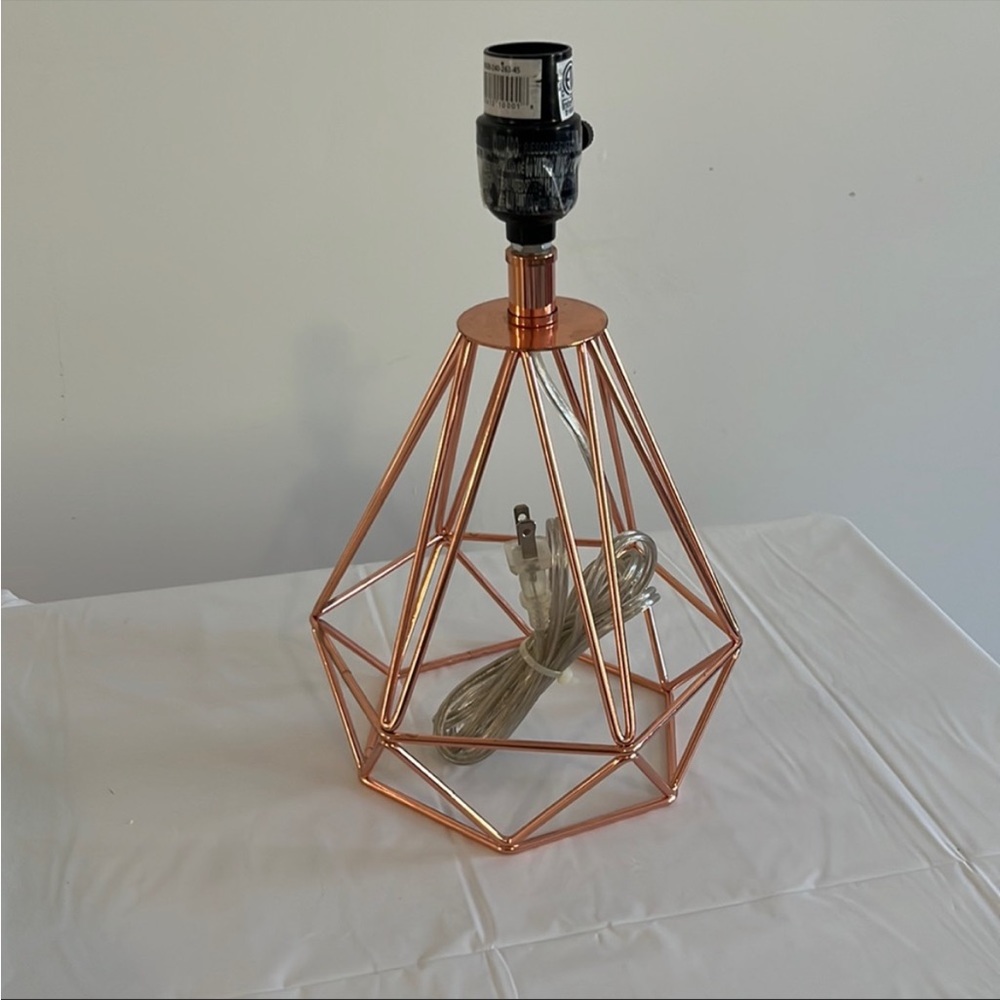 Rose Gold 60 Watt Lamp Without Lampshade